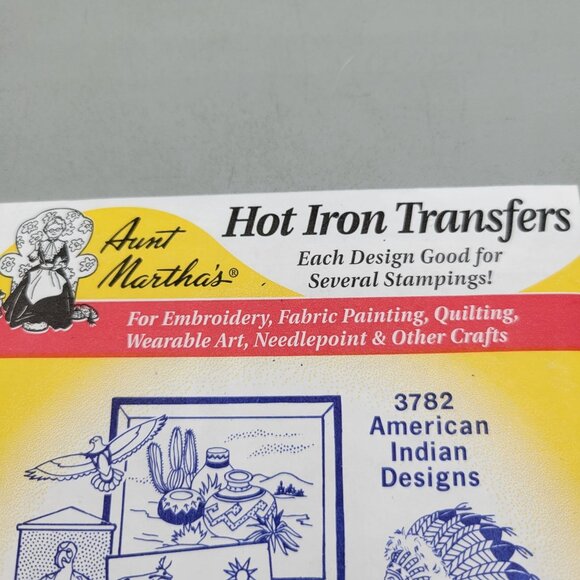 Aunt Marthas Hot Iron Transfers 3782 American Indian Designs Embroidery Crafts - Picture 4 of 4